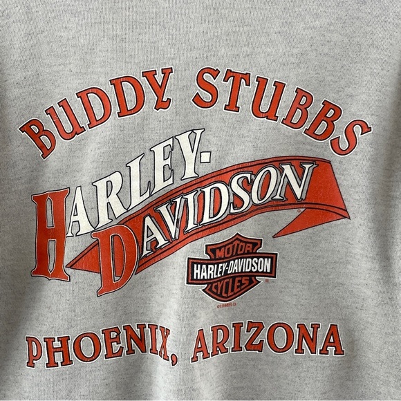 Harley-Davidson 1998 Pheonix buddy stubbs Henley sweatshirt Men's L  9048/b - Picture 4 of 9